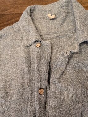 Industry Of All Nations Light Blue Textured Button-Up Shirt